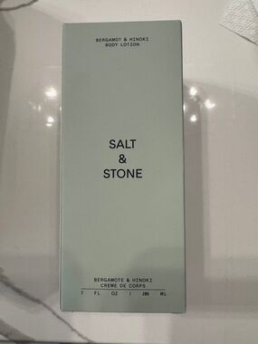 Salt & Stone Bergamot & Hinoki Body Lotion — Pale Mint Box